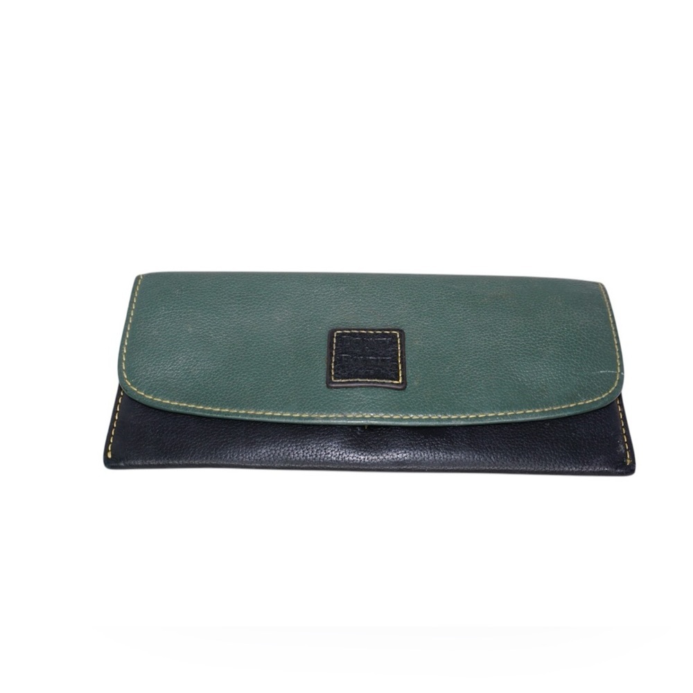 Dooney & Bourke Sophie Slim Green and Black Leather Wallet - Picture 8 of 8